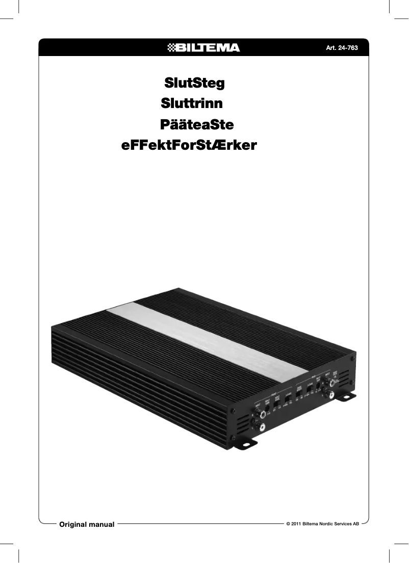 Page 1 de la notice Manuel utilisateur Biltema 24-763