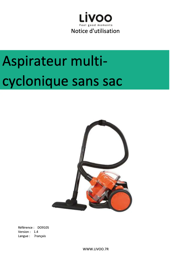 Imagen de la primera página del manual del dispositivo DOH105