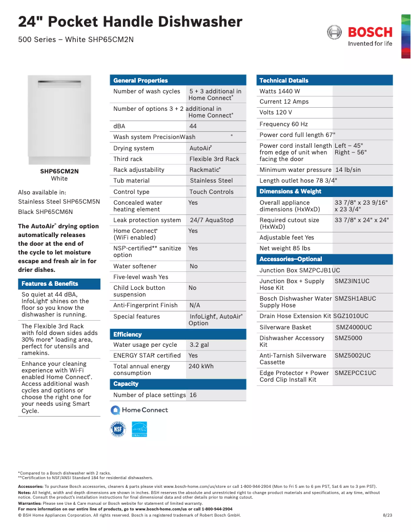 Image de la première page du manuel de l'appareil SHP65CM2N