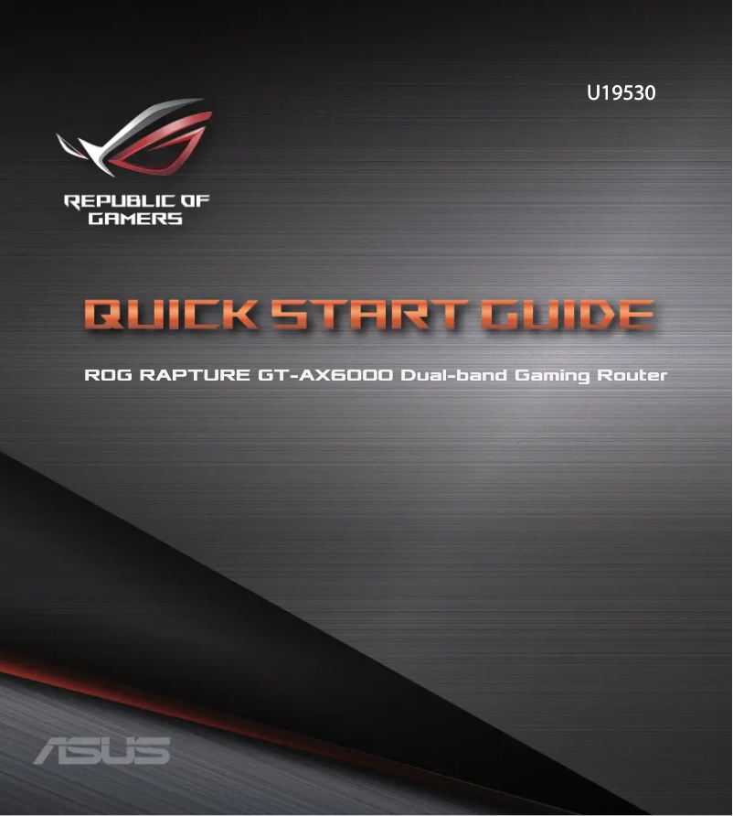Page n°1 - Manuel utilisateur Asus ROG Rapture GT-AX6000
