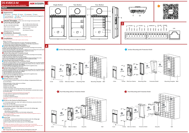 Image de la première page du manuel de l'appareil DS-KV8113-WME1
