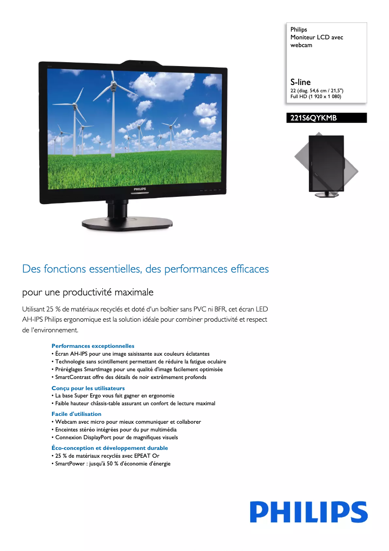 Image de la première page du manuel de l'appareil 221S6QYKMB