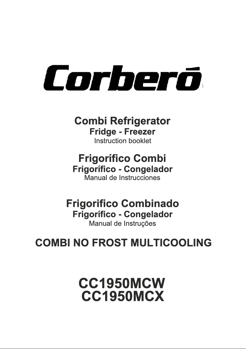 Page 1 de la notice Manuel utilisateur Corbero CC1950MCX