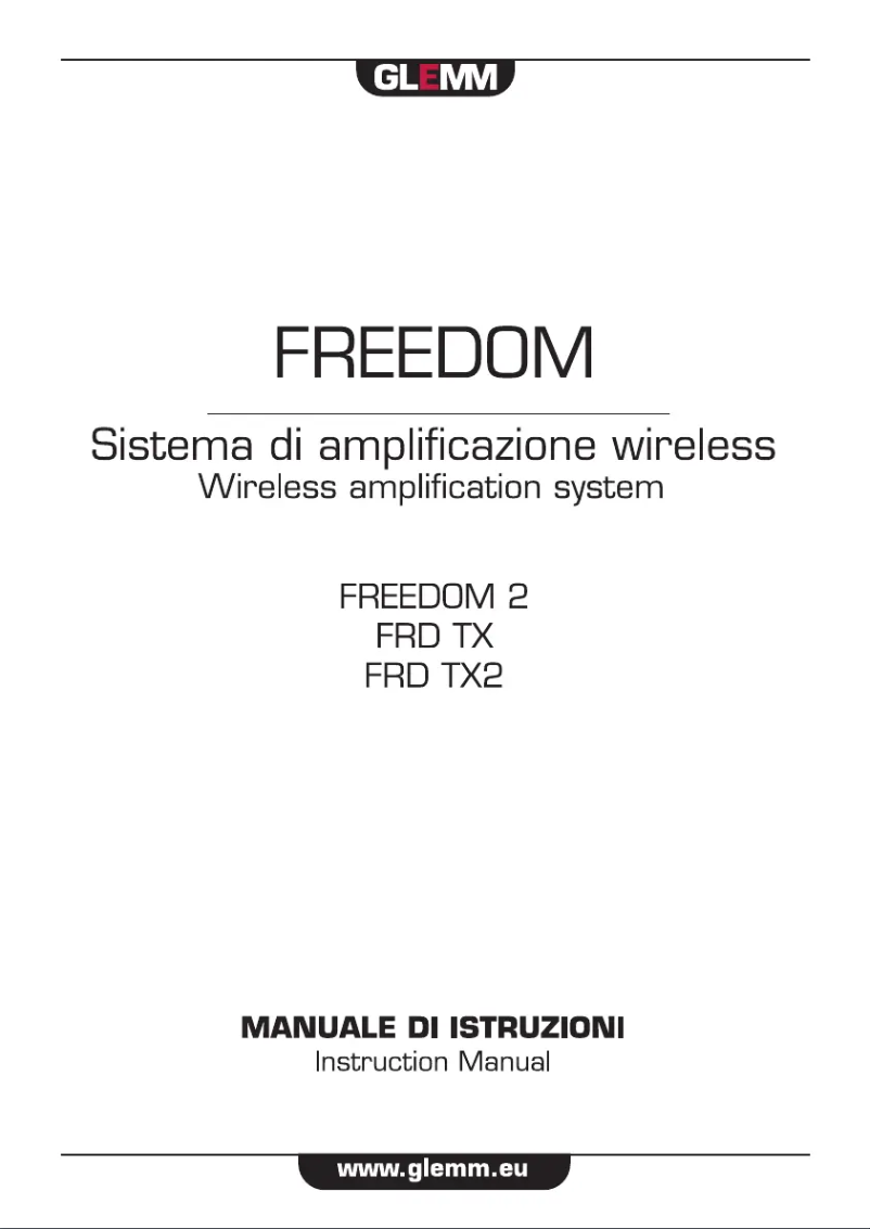 Page 1 de la notice Manuel utilisateur Glemm Freedom 2 FRD TX2