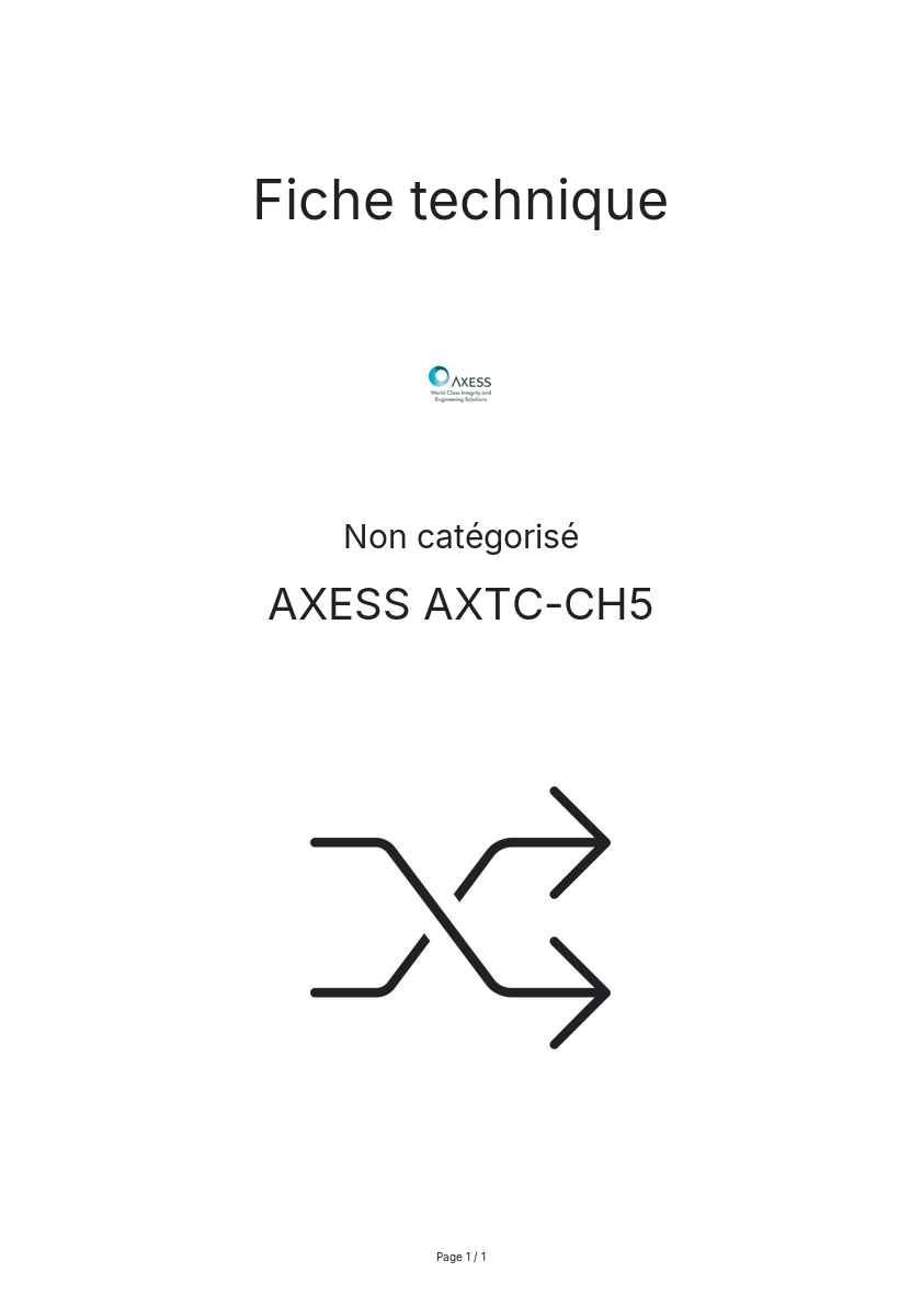 Image de la première page du manuel de l'appareil AXTC-CH5