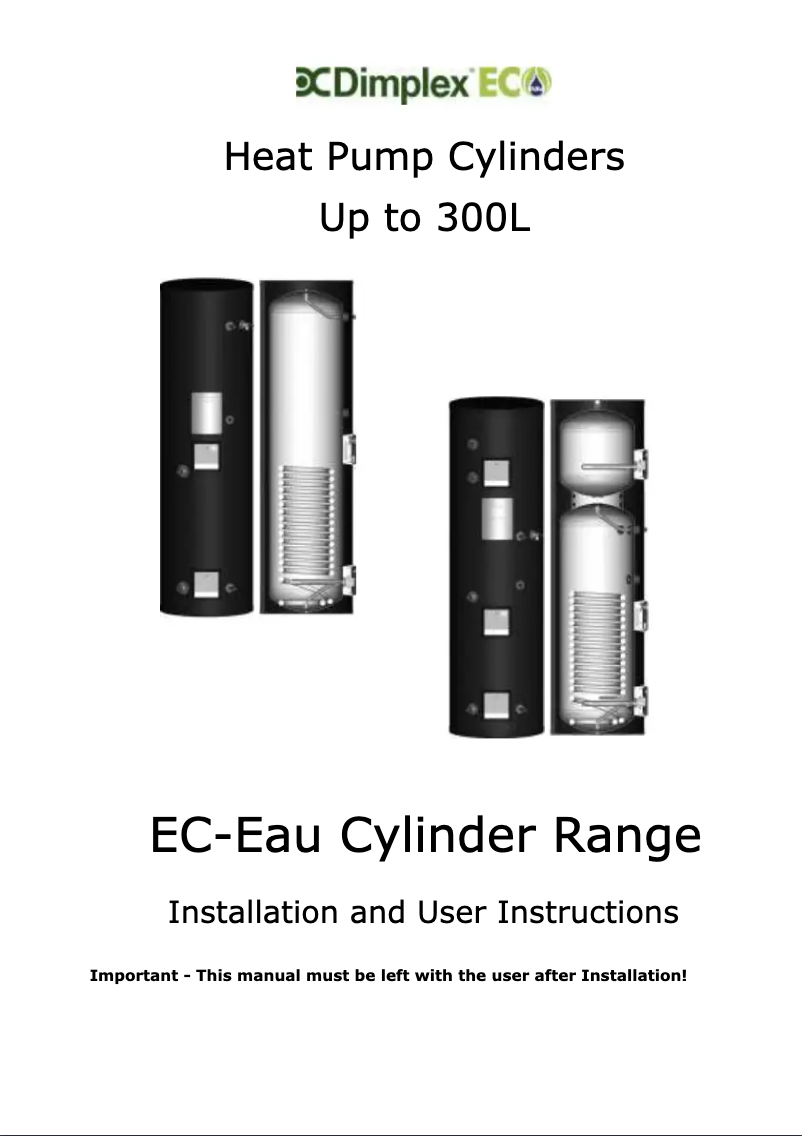 Page 1 of the manual User Manual Dimplex ECS300HP-580