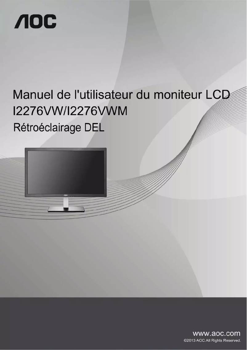 Page n°1 - Manuel utilisateur AOC Style-line I2276VW