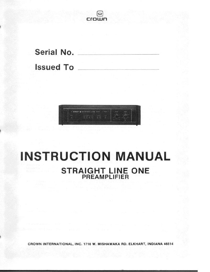 Image de la première page du manuel de l'appareil SL-1