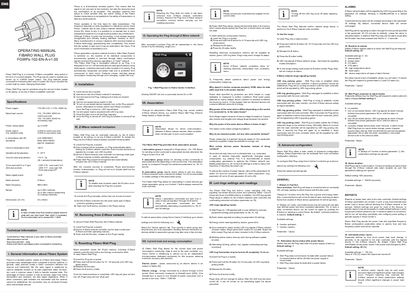 Image de la première page du manuel de l'appareil FGWPF-102-5