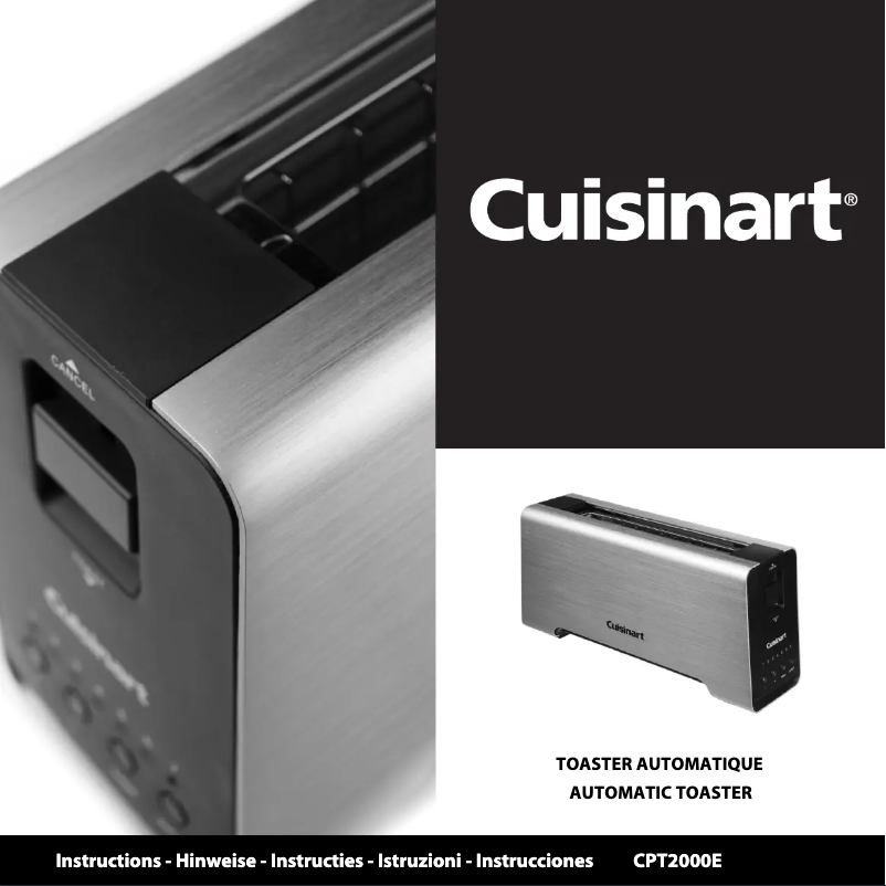 Page 1 de la notice Manuel utilisateur Cuisinart CPT2000E