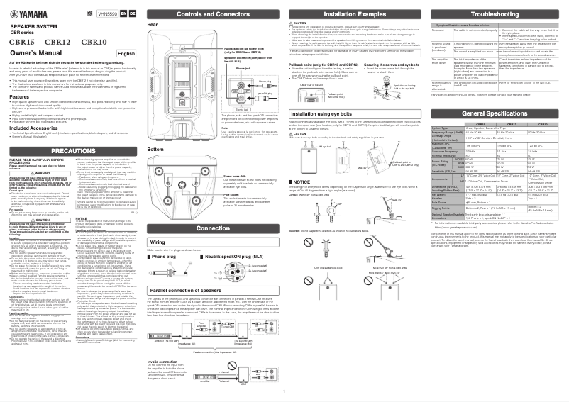 Image de la première page du manuel de l'appareil CBR12