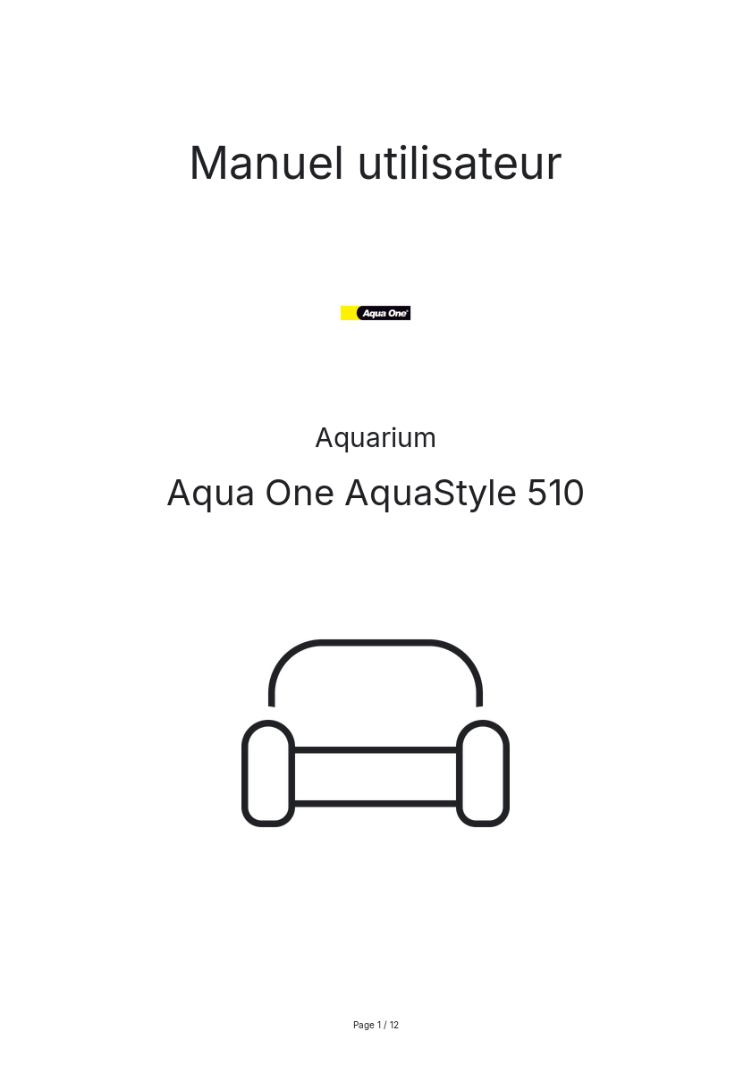 Image de la première page du manuel de l'appareil AquaStyle 510