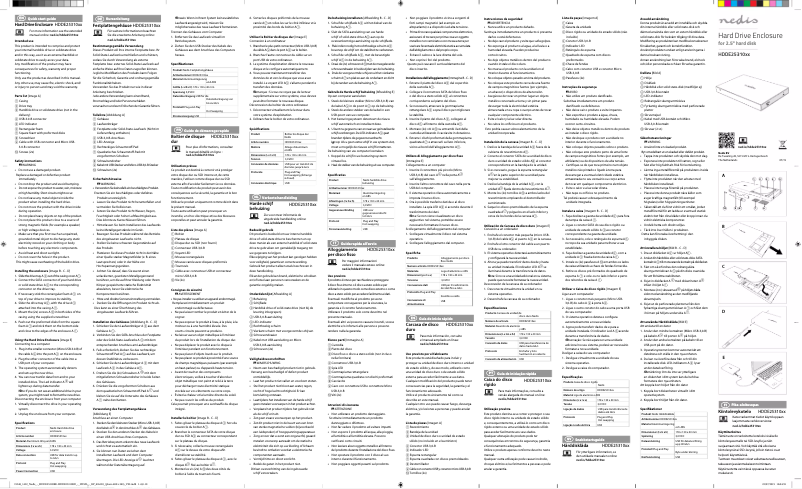 Page 1 de la notice Manuel utilisateur Nedis HDDE25310BK