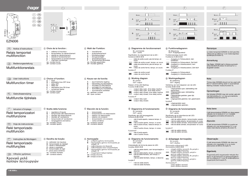 Page n°1 - Mode d'emploi Hager EZN006
