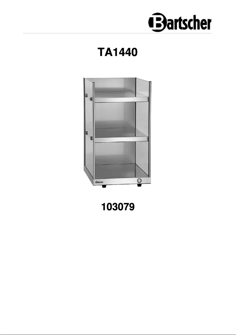Página 1 del manual Manual de usuario Bartscher TA1440