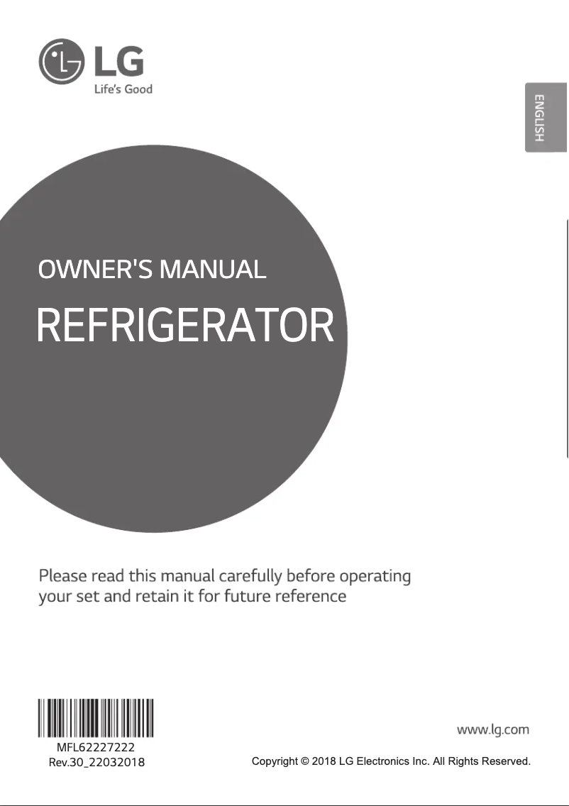 Image de la première page du manuel de l'appareil GL-T332RLBN