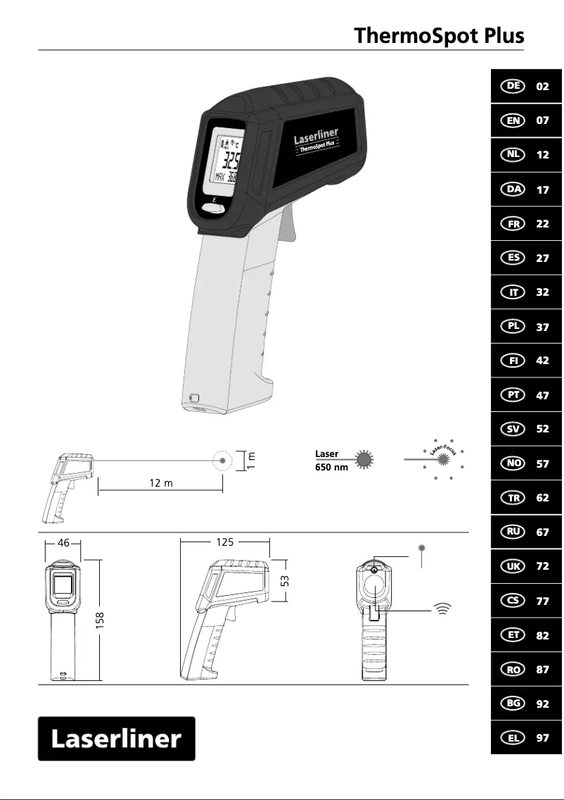 Page n°1 - Manuel utilisateur Laserliner ThermoSpot Plus