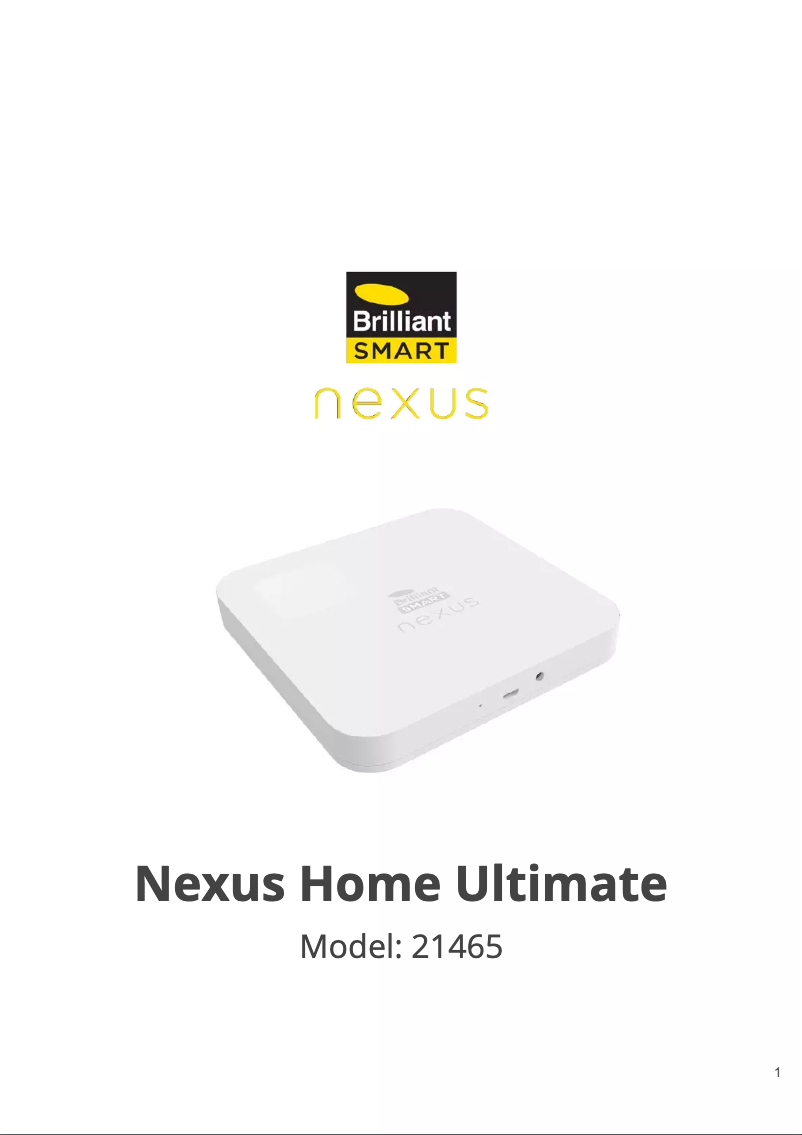 Imagen de la primera página del manual del dispositivo Nexus Home Ultimate 21465