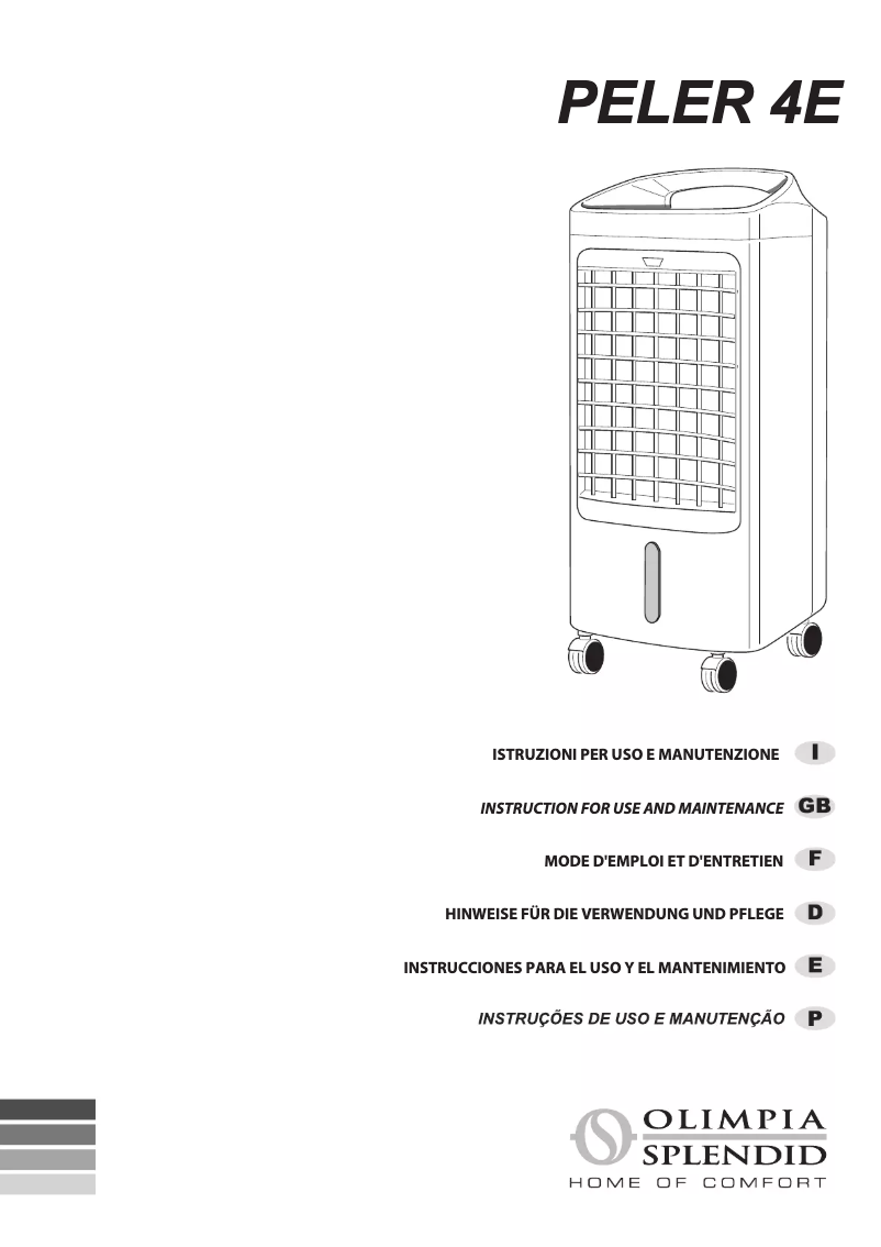 Page 1 de la notice Manuel utilisateur Olimpia Splendid Pelèr 4E