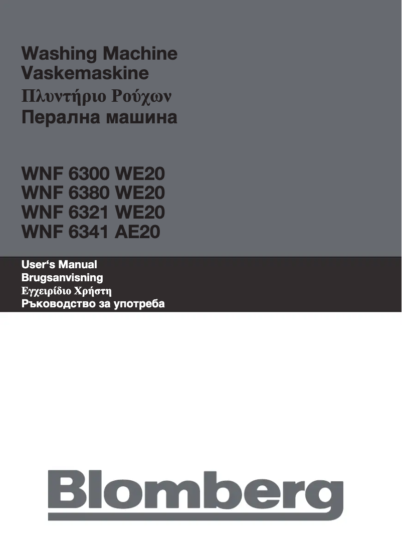 Page 1 de la notice Manuel utilisateur Blomberg WNF 6321 WE20
