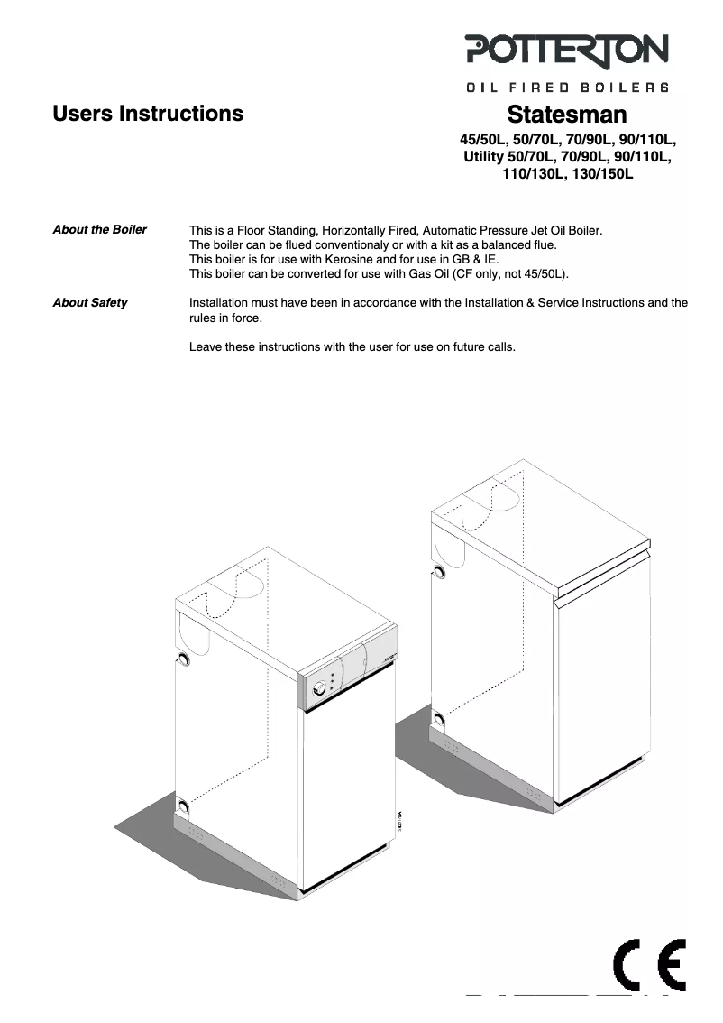 Imagen de la primera página del manual del dispositivo Statesman 90/110L