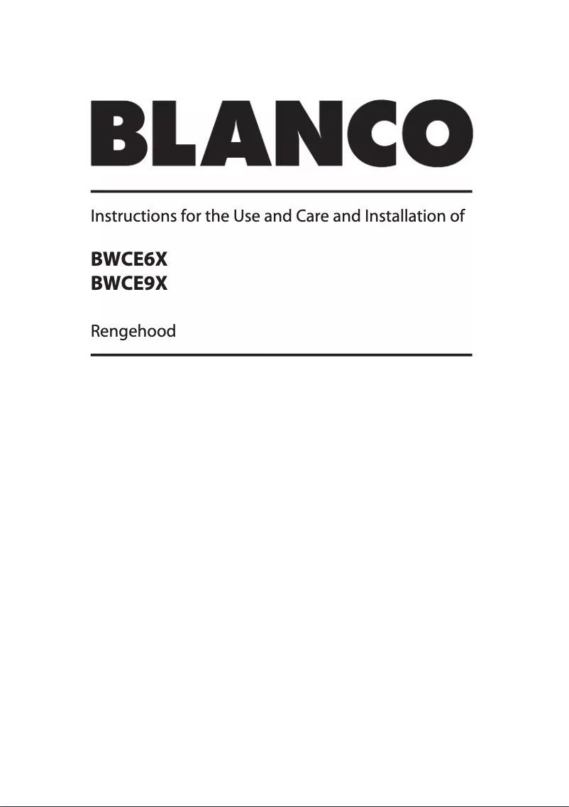 Image de la première page du manuel de l'appareil BWCE9X