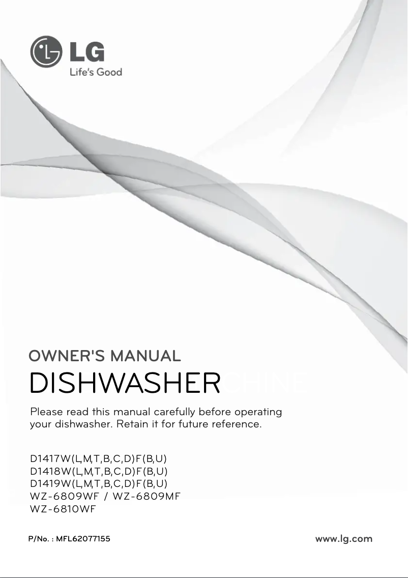 Page 1 de la notice Manuel utilisateur LG D1418TF