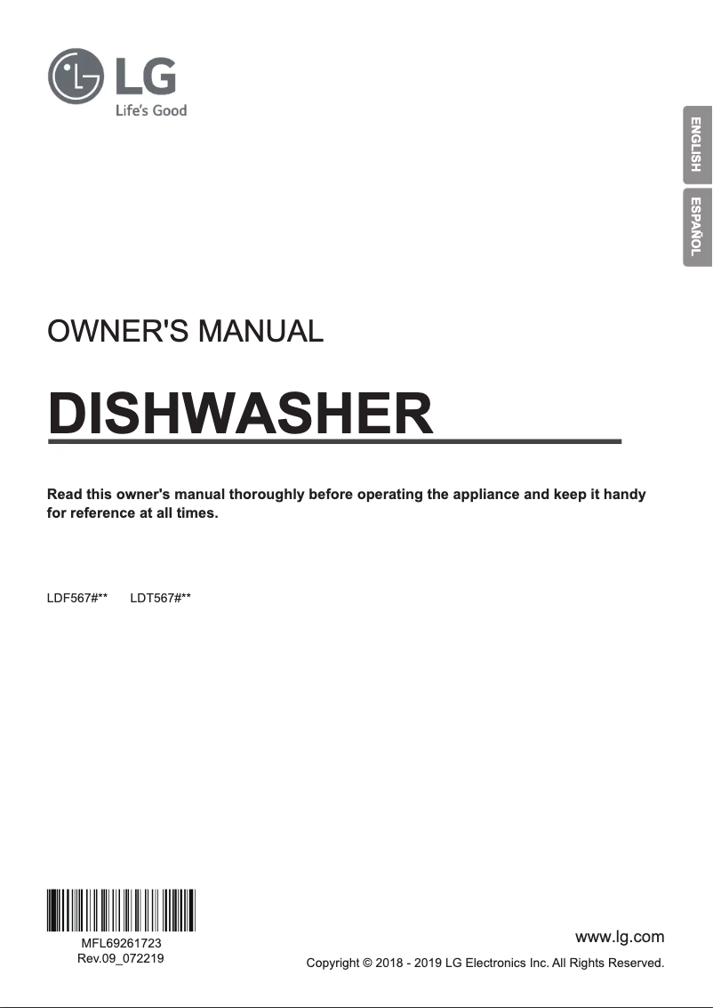 Imagen de la primera página del manual del dispositivo LDT5678ST