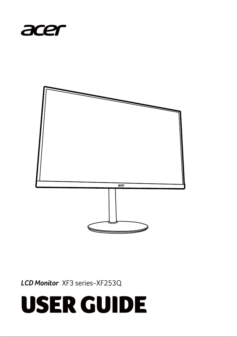 Page n°1 - Guide de démarrage rapide Acer XF253QX