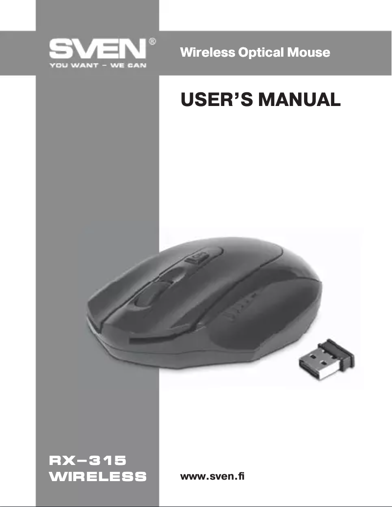 Page n°1 - Manuel utilisateur Sven RX-315