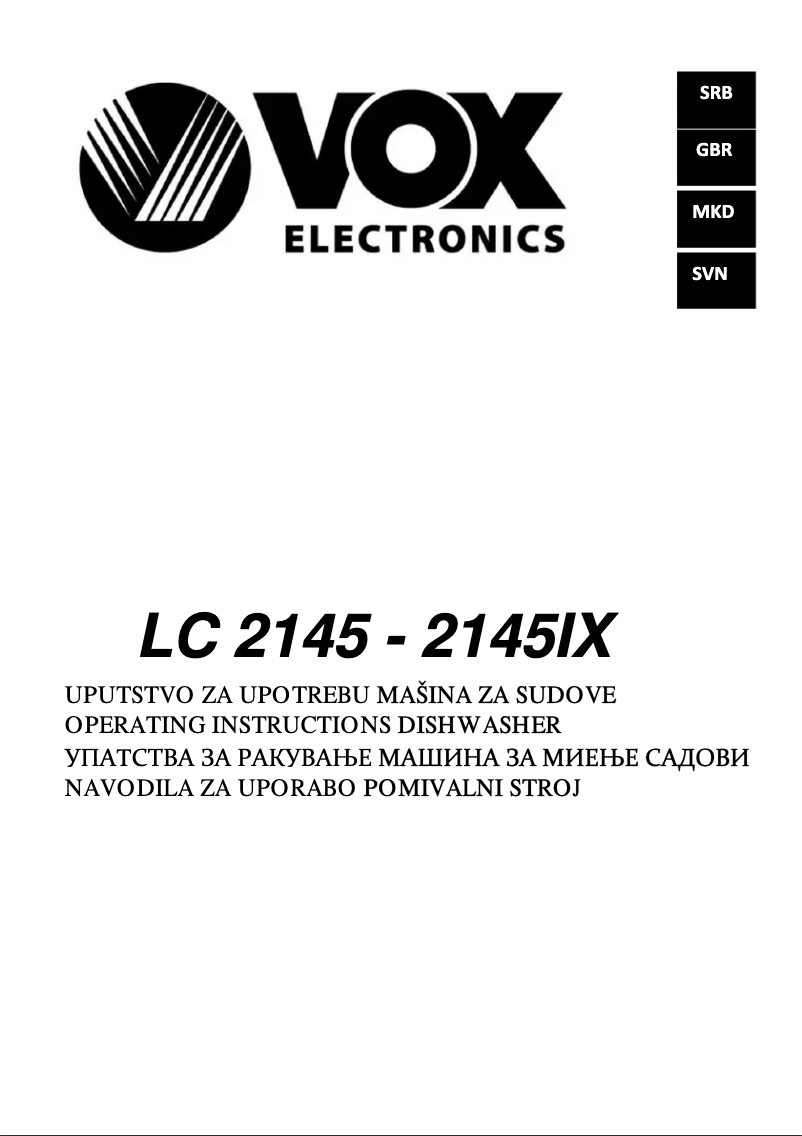 Página 1 del manual Manual de usuario VOX LC2145
