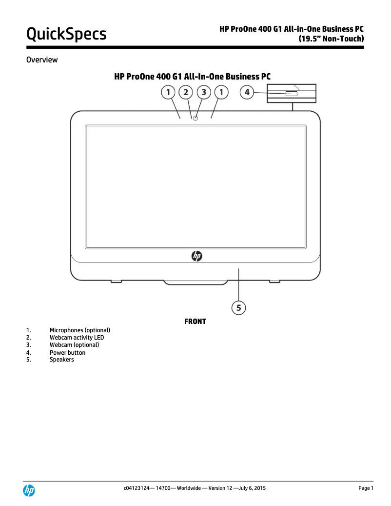 Image de la première page du manuel de l'appareil ProOne 400 AIO
