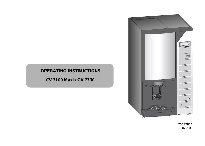 Image de la première page du manuel de l'appareil Cafitesse 2100