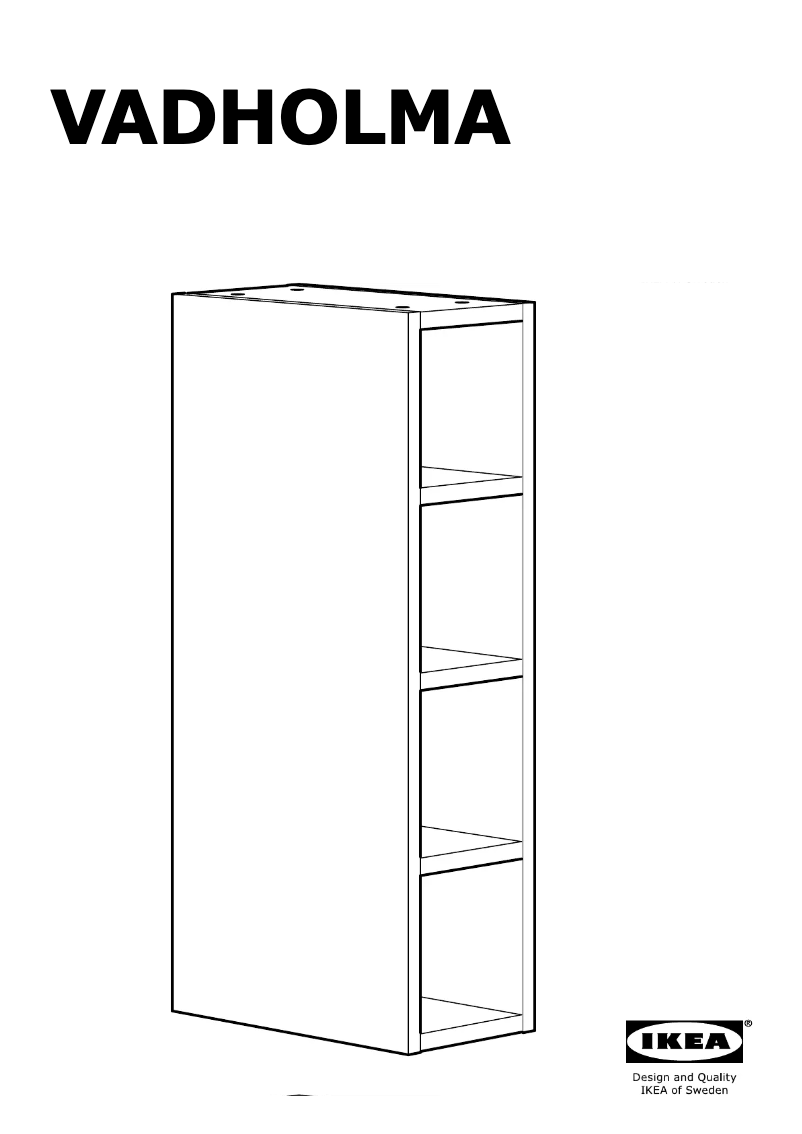 Image de la première page du manuel de l'appareil VADHOLMA (20x37x80)