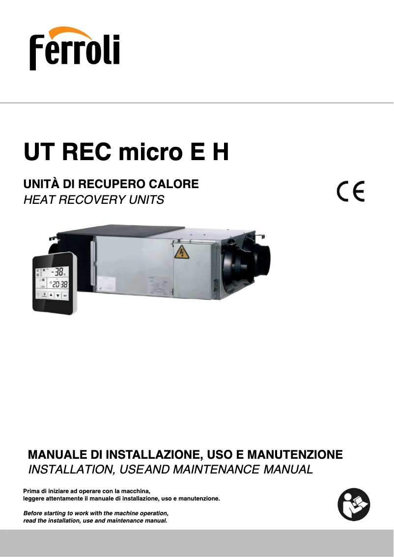 Page n°1 - Manuel utilisateur Ferroli Ut-Rec Micro E H