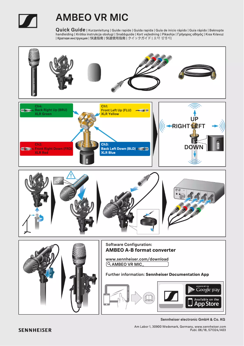 Page 1 de la notice Manuel utilisateur Sennheiser Ambeo VR MIC