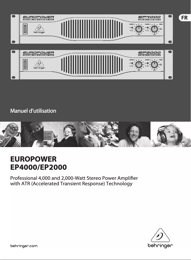 Page 1 de la notice Manuel utilisateur Behringer Europower EP2000