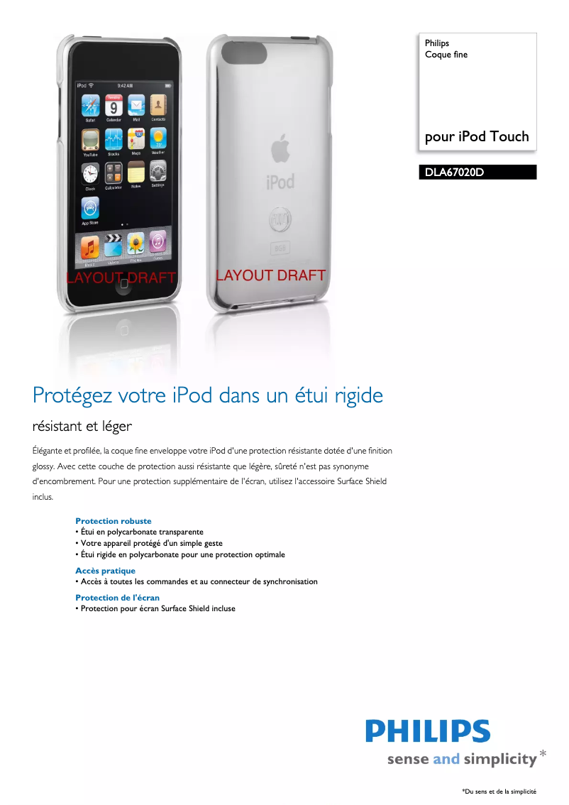 Image de la première page du manuel de l'appareil DLA67020D