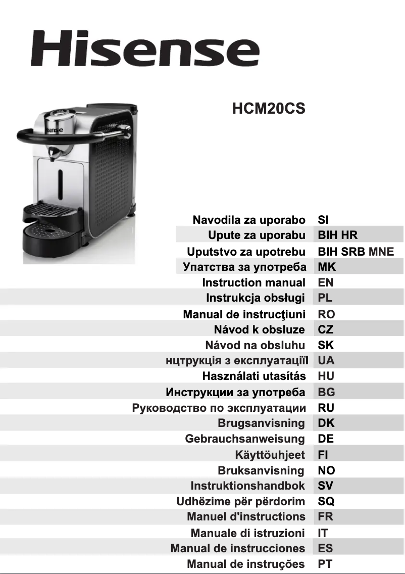 Page 1 de la notice Manuel utilisateur Hisense HCM20CS