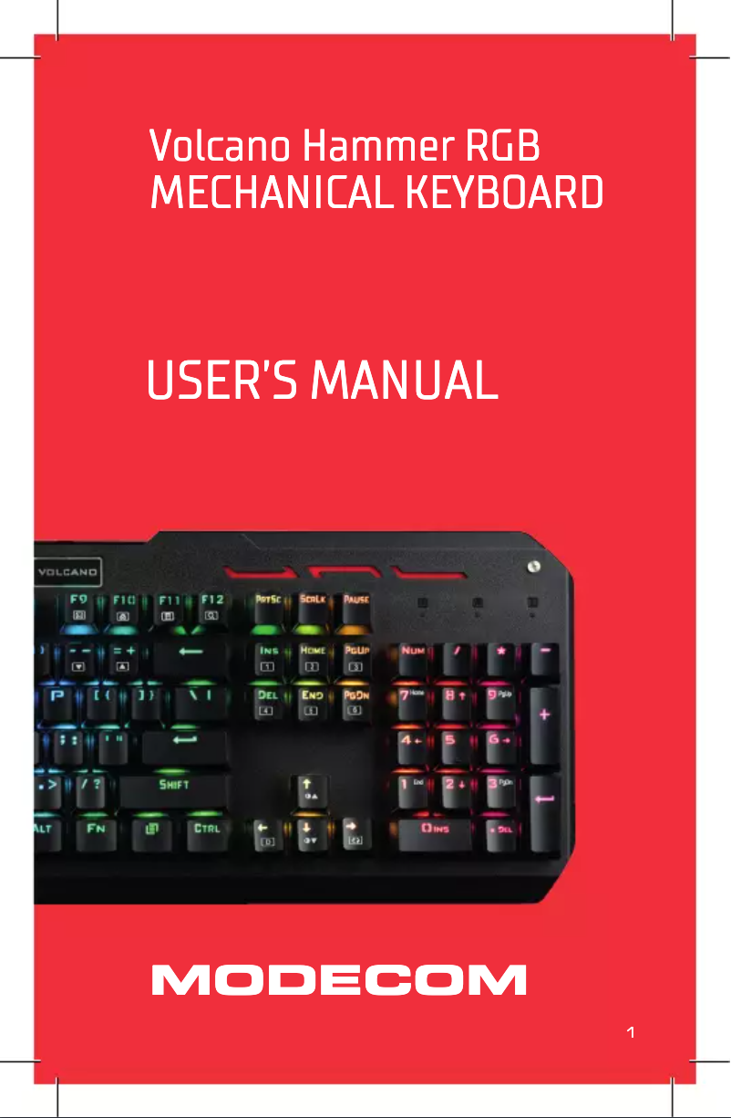 Image de la première page du manuel de l'appareil Volcano Hammer RGB