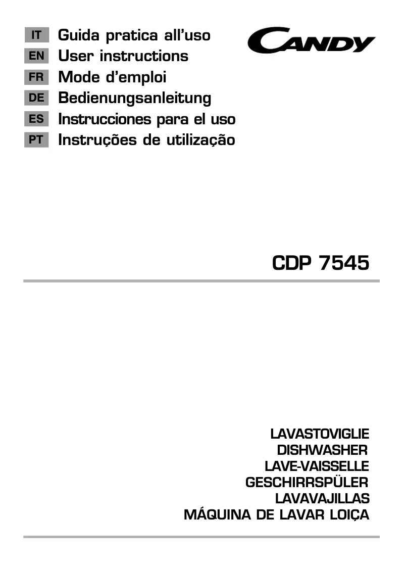 Image de la première page du manuel de l'appareil CDP 7545