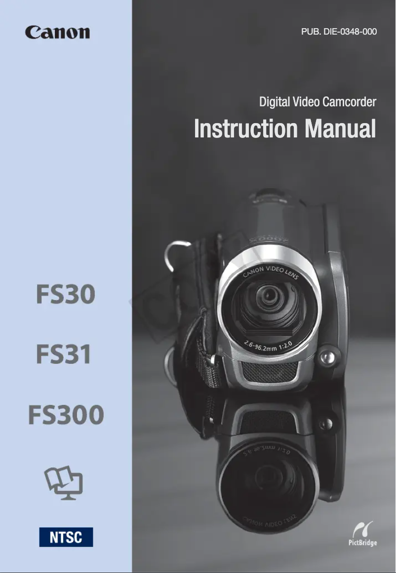Page n°1 - Manuel utilisateur Canon FS30