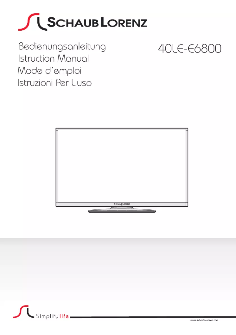 Página 1 del manual Manual de usuario Schaub Lorenz 40LE-E6800