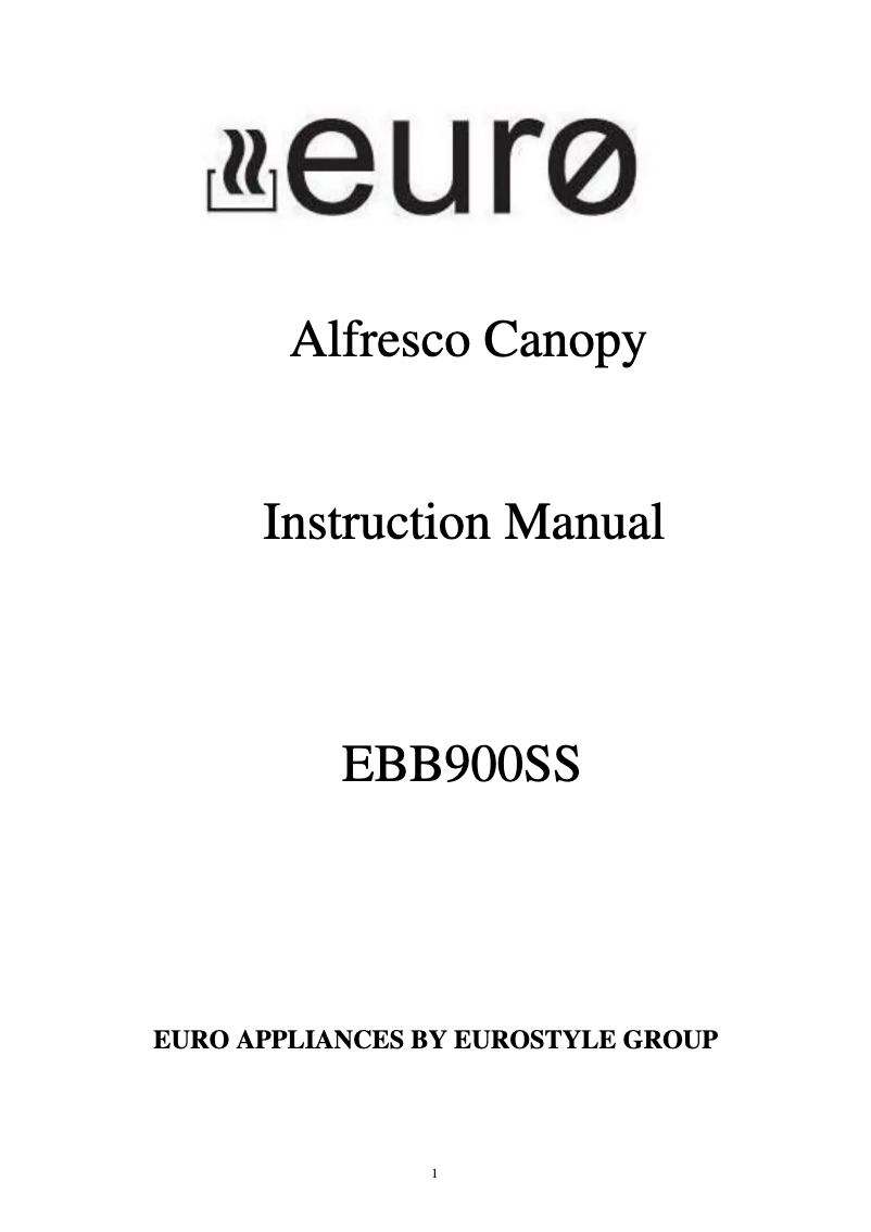 Image de la première page du manuel de l'appareil EBB900SS