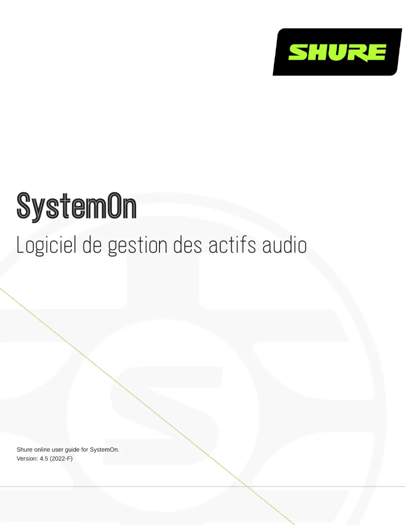 Página 1 del manual Manual de usuario Shure SystemOn