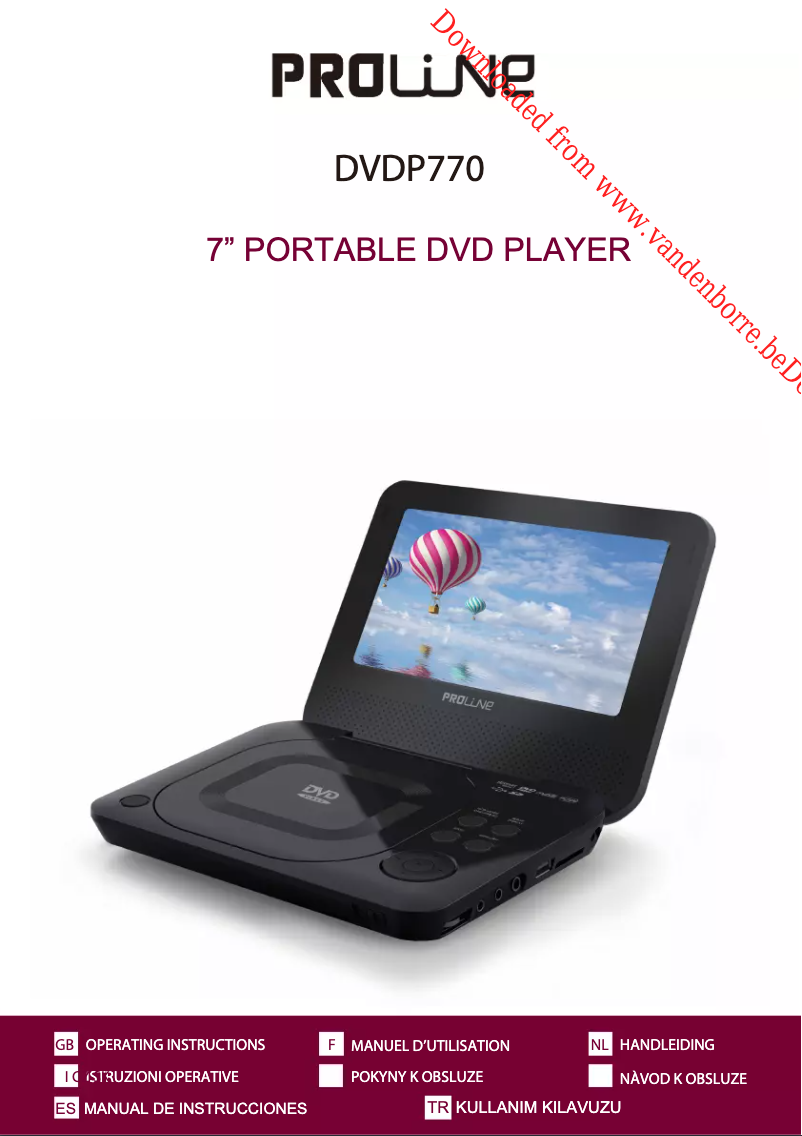 Image de la première page du manuel de l'appareil DVDP770