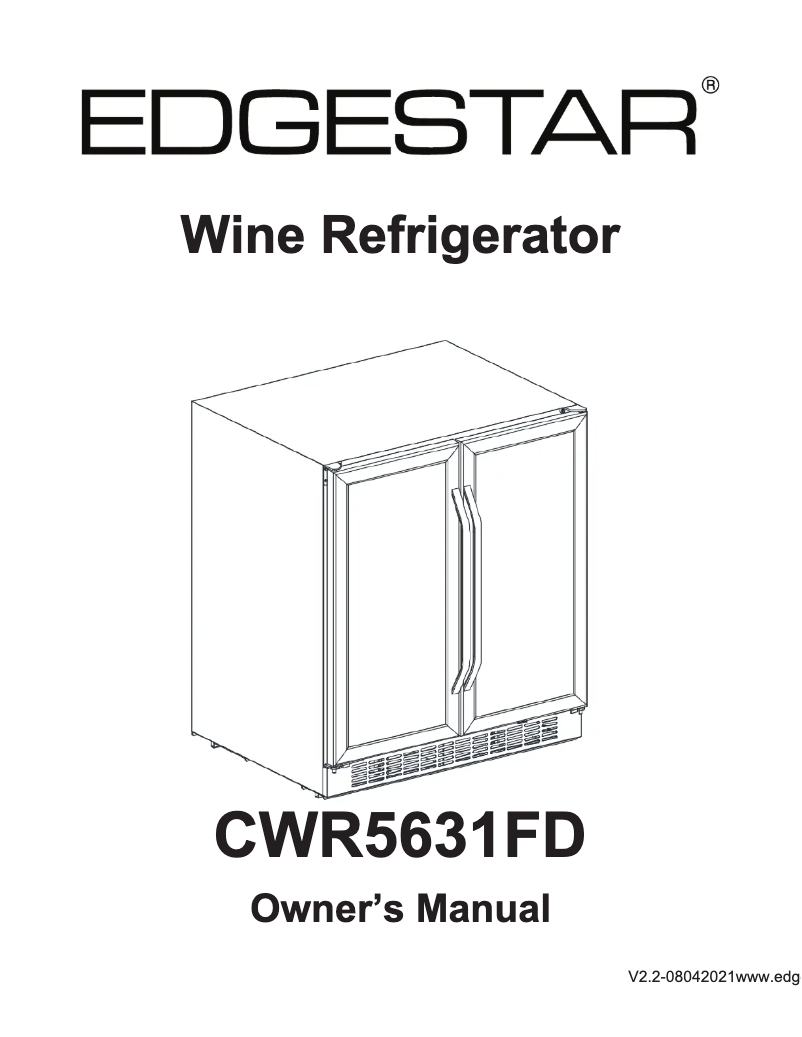 Image de la première page du manuel de l'appareil CWR5631FD