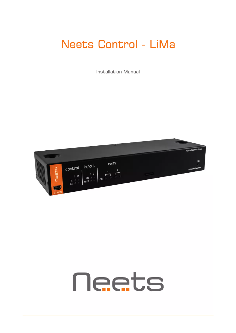 Page 1 de la notice Manuel utilisateur Neets LiMa