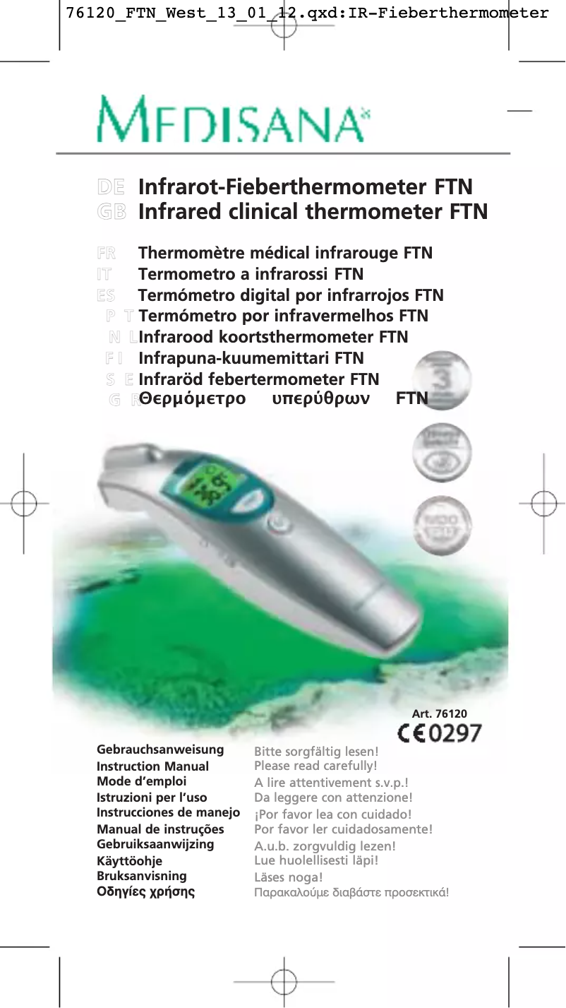 Page n°1 - Manuel utilisateur Medisana FTN