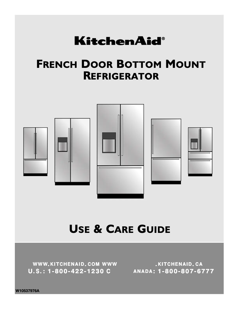 Page n°1 - Manuel utilisateur KitchenAid KRFF507HPS